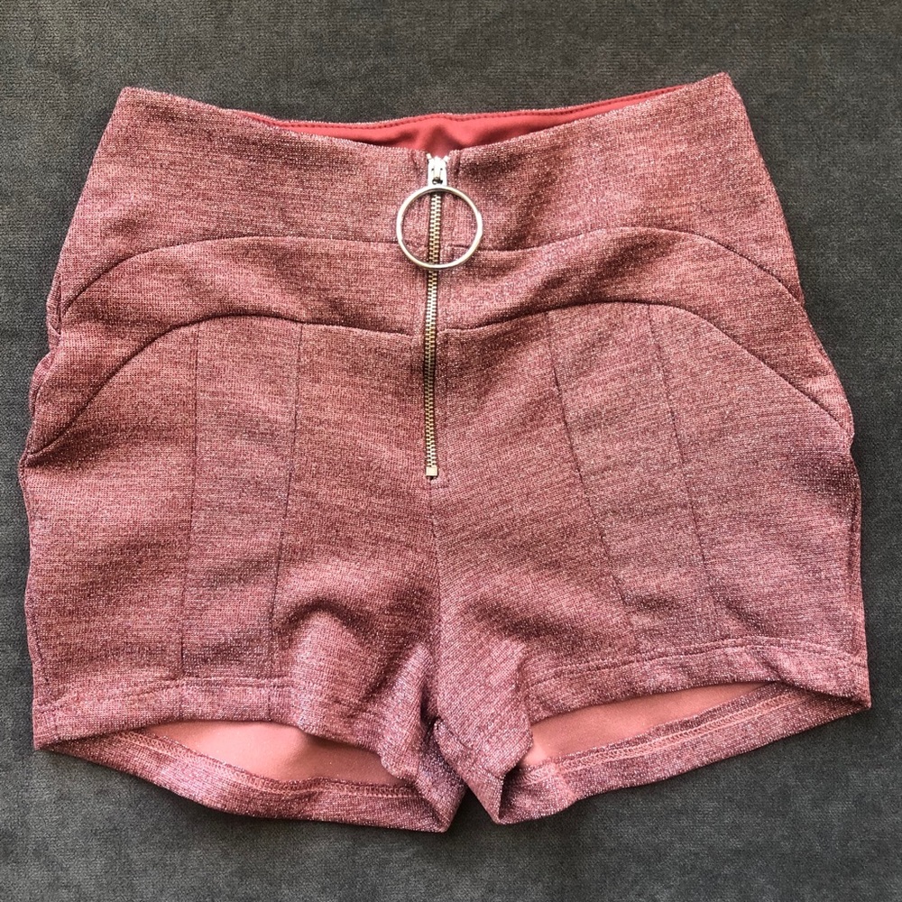 Sparkly High-Wasted Shorts